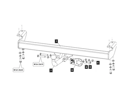 Фаркоп Baltex для Toyota RAV4 1994-2000 Y01 в 