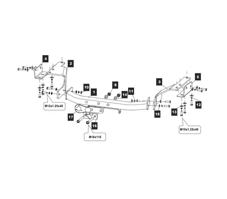 Фаркоп Baltex для Toyota Highlander 2010-2013 24195808E в 