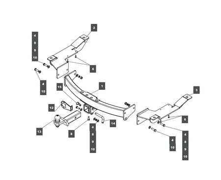 Фаркоп Baltex для Land Rover Range Rover Vogue 2003-2012 349289 в 