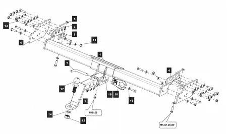 Фаркоп Baltex для Mitsubishi L200 2006-2014, (без бампера) 14295731 в 