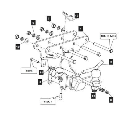 Фаркоп Baltex для Jeep Wrangler 2007-2018 049106 в 