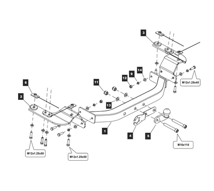 Фаркоп Baltex для Toyota Land Cruiser J200 2007-2021 249492 в 