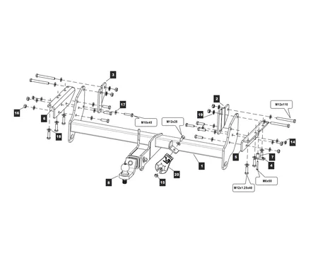 Фаркоп TowRus для Mitsubishi Pajero 2008- 149344 в 