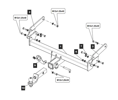 Фаркоп TowRus для Toyota RAV4 2019- 229420 в 