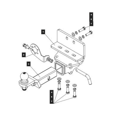 Фаркоп TowRus для Toyota Land Cruiser J300 2021- 249506 в 