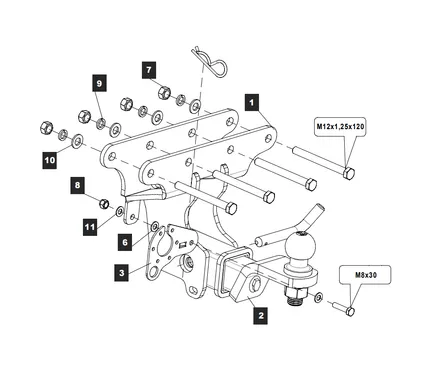 Фаркоп TowRus для Jeep Wrangler 2018- 049110 в 