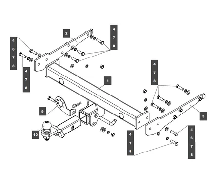 Фаркоп TowRus для Volkswagen Transporter 2003-2015 269076 в 