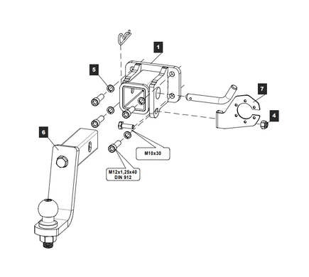 Фаркоп Towrus для Toyota Land Cruiser Prado J120 2002-2009 (ставится в центр бампера) 229427 в 