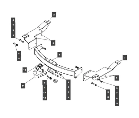 Фаркоп Baltex для Land Rover Range Rover 2002-2012 RR02a в 