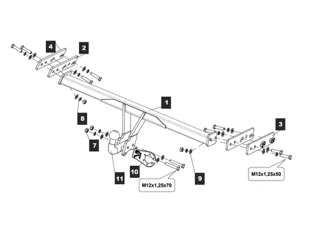 Фаркоп Baltex для Volvo XC70 2007-2016 25306812 в 