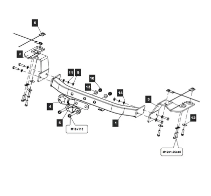 Фаркоп Baltex для Toyota Land Cruiser J200 Executive 2016- 24900121 в 