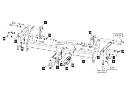 Фаркоп Baltex для Mitsubishi Pajero 2008- 14243831 в 