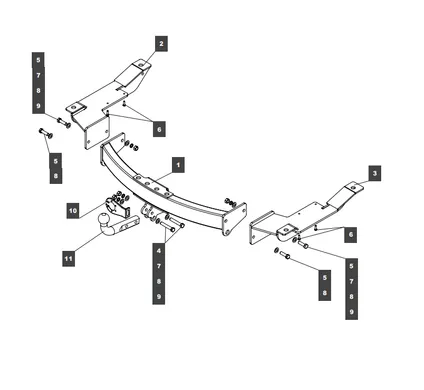 Фаркоп Baltex для Land Rover Range Rover 2002-2012 RR02 в 