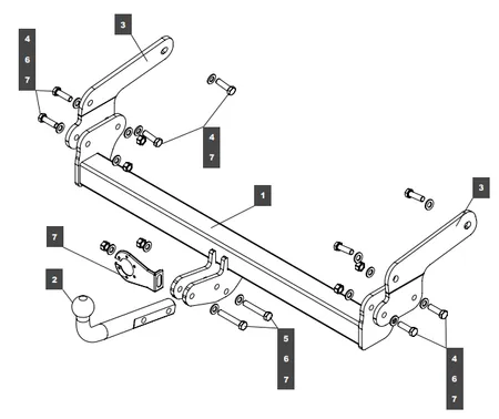 Фаркоп Baltex для Toyota RAV4 2019- 24925612 в 