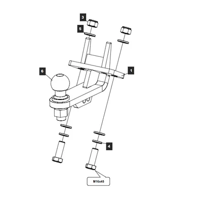 Фаркоп Baltex для Land Rover Range Rover Sport 2005-2013 34333832 в 