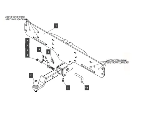 Фаркоп Baltex для Land Rover Defender 2020- 349291 в 