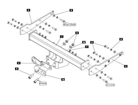 Фаркоп Baltex для Volkswagen Caravelle T5 2003-2015 26199122 в 