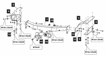 Фаркоп Baltex для Toyota Highlander 2014-2020 24255308 в 